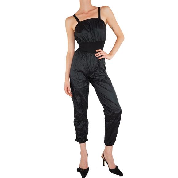 Body Wrappers | Pants & Jumpsuits | Vintage 9s Black Nylon Jumpsuit ...